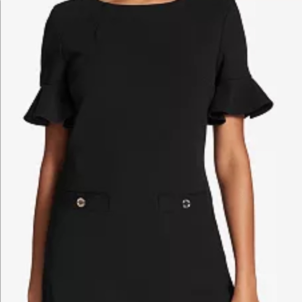 Tommy Hilfiger black dress with fluttered sleeves